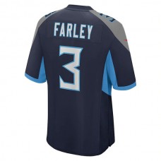 T.Titans #3 Caleb Farley Navy Game Jersey Stitched American Football Jerseys