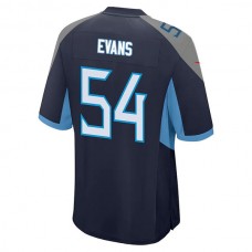 T.Titans #54 Rashaan Evans Navy Game Player Jersey Stitched American Football Jerseys