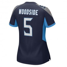 T.Titans #5 Logan Woodside Navy Game Jersey Stitched American Football Jerseys