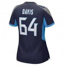 T.Titans #64 Nate Davis Navy Game Jersey Stitched American Football Jerseys