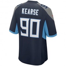 T.Titans #90 Jevon Kearse Navy Game Retired Player Jersey Stitched American Football Jerseys