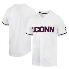 U.Huskies Replica Full-Button Baseball Jersey White Stitched American College Jerseys