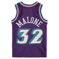 U.Jazz #32 Karl Malone Mitchell & Ness Preschool Hardwood Classics Throwback Team Jersey Purple Stitched American Basketball Jersey
