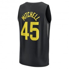 U.Jazz #45 Donovan Mitchell Fanatics Branded 2021-22 Fast Break Player Jersey Black Statement Edition Stitched American Basketball Jersey