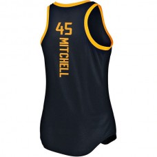 U.Jazz #45 Donovan Mitchell Fanatics Branded Women's Fast Break Team Tank Jersey Icon Edition Navy Stitched American Basketball Jersey