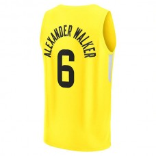 U.Jazz #6 Nickeil Alexander-Walker Fanatics Branded 2022-23 Fast Break Replica Player Jersey Icon Edition Yellow Stitched American Basketball Jersey
