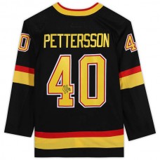 V.Canucks #40 Elias Pettersson Fanatics Authentic Autographed Alternate Black Stitched American Hockey Jerseys