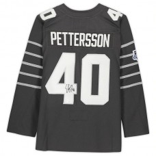 V.Canucks #40 Elias Pettersson Fanatics Authentic Autographed Gray 2020 All-Star Jersey Stitched American Hockey Jerseys