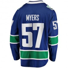 V.Canucks #57 Tyler Myers Fanatics Branded Home Breakaway Player Jersey Blue Stitched American Hockey Jerseys