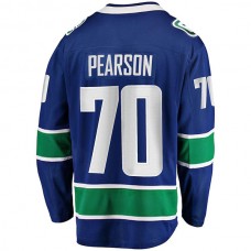 V.Canucks #70 Tanner Pearson Fanatics Branded Home Breakaway Player Jersey Blue Stitched American Hockey Jerseys