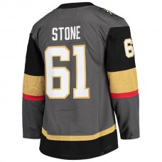 V.Golden Knights #61 Mark Stone Alternate Captain Patch Primegreen Authentic Pro Player Jersey Gray Alternate Jersey Hockey Jerseys