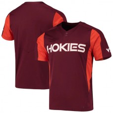 V.Tech Hokies 2-Button Replica Baseball Jersey Maroon Stitched American College Jerseys