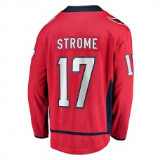 W.Capitals #17 Dylan Strome Fanatics Branded Home Breakaway Player Jersey Red Stitched American Hockey Jerseys
