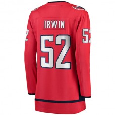 W.Capitals #52 Matt Irwin Fanatics Branded Home Breakaway Player Jersey Red Stitched American Hockey Jerseys