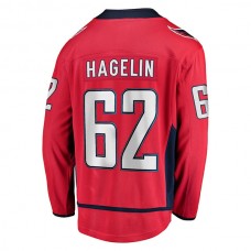 W.Capitals #62 Carl Hagelin Fanatics Branded Replica Player Jersey Red Stitched American Hockey Jerseys