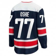 W.Capitals #77 TJ Oshie Branded 2020-21 Alternate Premier Breakaway Player Jersey Navy Stitched American Hockey Jerseys