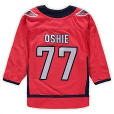 W.Capitals #77 TJ Oshie Preschool Home Premier Player Jersey Red Stitched American Hockey Jerseys