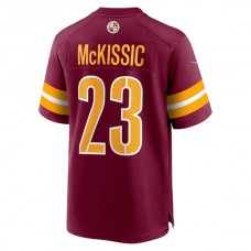 W.Commanders #23 J.D. McKissic Burgundy Game Jersey Stitched American Football Jerseys