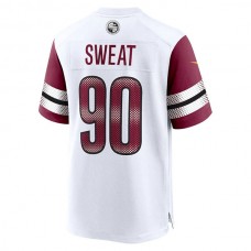 W.Commanders #90 Montez Sweat White Game Jersey Stitched American Football Jerseys