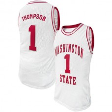 W.State Cougars #1 Klay Thompson Original Retro Brand Alumni Basketball Jersey White Stitched American College Jerseys