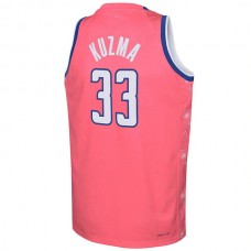 W.Wizards #33 Kyle Kuzma Swingman Jersey City Edition Pink Stitched American Basketball Jersey