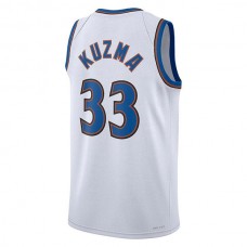 W.Wizards #33 Kyle Kuzma Swingman Jersey White Classic Edition Stitched American Basketball Jersey