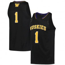 #1 W.Huskies Reverse Retro Jersey Black Stitched American College Jerseys