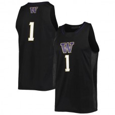 #1 W.Huskies Swingman Basketball Jersey Black Stitched American College Jerseys
