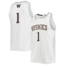#1 W.Huskies Swingman Basketball Jersey White Stitched American College Jerseys