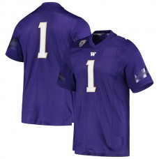 #1 W.Huskies Team Premier Football Jersey Purple Stitched American College Jerseys