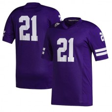 #21 W.Huskies Premier Strategy Jersey Purple Stitched American College Jerseys
