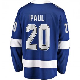 TB.Lightning #20 Nicholas Paul Fanatics Branded Home Breakaway Player Jersey Blue Stitched American Hockey Jerseys
