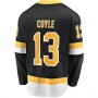 B.Bruins #13 Charlie Coyle Fanatics Branded Alternate Premier Breakaway Player Jersey Black Stitched American Hockey Jerseys