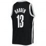 B.Nets #13 James Harden 2020-21 Swingman Jersey Black Icon Edition Stitched American Basketball Jersey