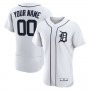 Baseball Jerseys Custom Detroit Tigers White Official Authentic Custom Jersey