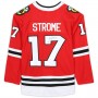 C.Blackhawks #17 Dylan Strome Fanatics Authentic Autographed Jersey Red Stitched American Hockey Jerseys
