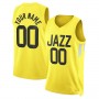 Custom U.Jazz Unisex 2022-23 Swingman Custom Jersey Icon Edition Yellow Stitched Basketball Jersey