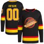 Custom V.Canucks Retro Primegreen Authentic Pro Jersey Black Stitched American Hockey Jerseys