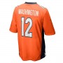 D.Broncos #12 Montrell Washington Orange Game Player Jersey Stitched American Football Jerseys