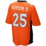 D.Broncos #25 Melvin Gordon III Orange Game Jersey Stitched American Football Jerseys