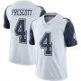 D.Cowboys #4 Dak Prescott White Color Rush Vapor Limited Jersey Stitched American Football Jerseys