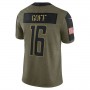 D.Lions #16 Jared Goff Olive 2021 Salute To Service Limited Player Jersey Stitched American Football Jerseys
