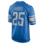 D.Lions #25 Will Harris Blue Game Jersey Stitched American Football Jerseys