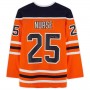 E.Oilers #25 Darnell Nurse Fanatics Authentic Autographed Jersey Orange Stitched American Hockey Jerseys