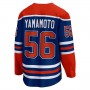 E.Oilers #56 Kailer Yamamoto Fanatics Branded Home Breakaway Player Jersey Royal Stitched American Hockey Jerseys