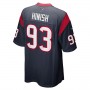 H.Texans #93 Kurt Hinish Navy Game Player Jersey Stitched American Football Jerseys