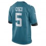 J.Jaguars #5 Andre Cisco Teal Game Player Jersey Stitched American Football Jerseys