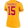 KC.Chiefs #15 Patrick Mahomes Gold Inverted Legend Jersey Stitched American Football Jerseys