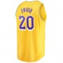 LA.Lakers #20 Cole Swider Fanatics Branded 2022-23 Fast Break Replica Player Jersey Icon Gold Stitched American Basketball Jersey