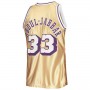 LA.Lakers #33 Kareem Abdul-Jabbar Mitchell & Ness 75th Anniversary 1983-84 Hardwood Classics Swingman Jersey Gold Stitched American Basketball Jersey